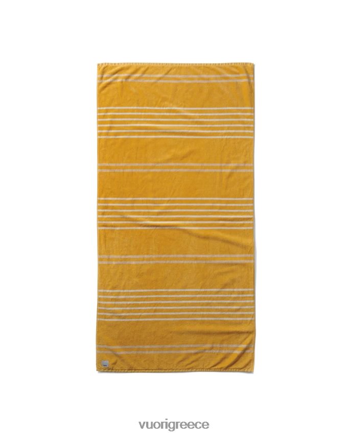 Vuori γυναίκες ριγέ πετσέτα θαλάσσης αξεσουάρ ώχρα F8RJ0V384