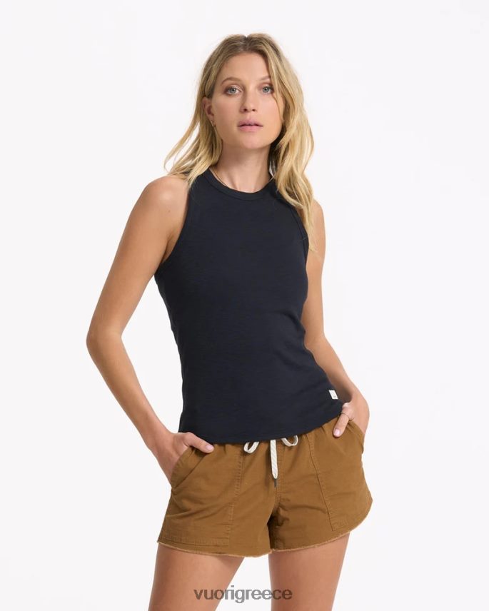 Vuori γυναίκες δεξαμενή με ψηλό λαιμό ανατολής είδη ένδυσης μαύρος F8RJ0V101