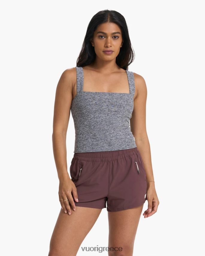 Vuori γυναίκες υψομετρική δεξαμενή τετράγωνου λαιμού είδη ένδυσης ερείκη γκρι F8RJ0V44