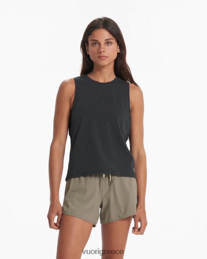 Vuori γυναίκες δεξαμενή φτερών είδη ένδυσης πλυμένο μαύρο F8RJ0V58