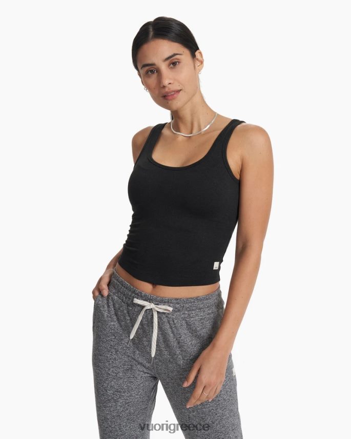 Vuori γυναίκες δεξαμενή βασικού φωτοστέφανου είδη ένδυσης μαύρο ρείκι F8RJ0V63