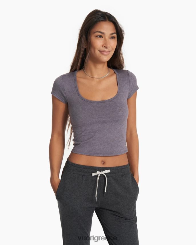 Vuori γυναίκες κοντομάνικο halo crop είδη ένδυσης πριονιστήριο ρείκι F8RJ0V83