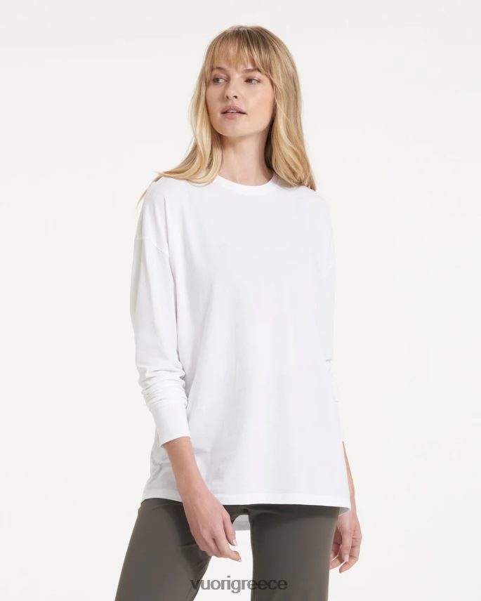 Vuori γυναίκες μακρυμάνικο πουπουλένιο μπλουζάκι είδη ένδυσης άσπρο F8RJ0V123