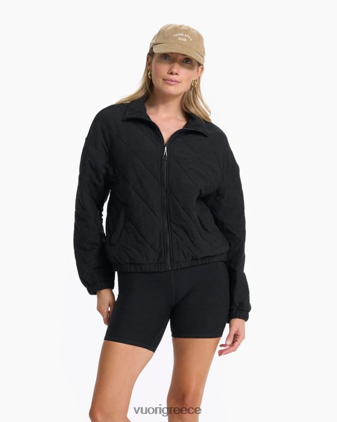 Vuori γυναίκες σακάκι με μόνωση φωτοστέφανου είδη ένδυσης μαύρο ρείκι F8RJ0V155