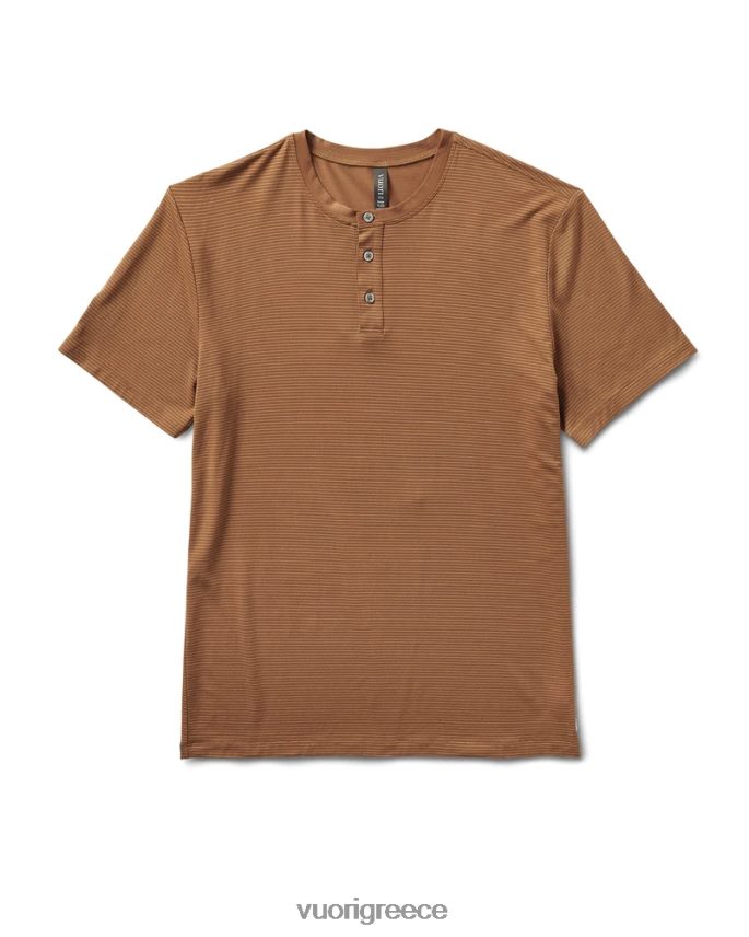 Vuori άνδρες γραμμικό henley είδη ένδυσης ρούμι F8RJ0V530