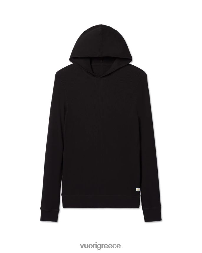 Vuori άνδρες κουκούλα βάφλας είδη ένδυσης μαύρος F8RJ0V631