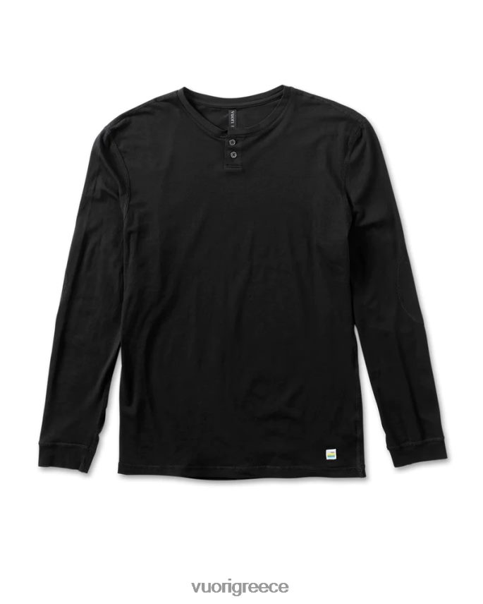 Vuori άνδρες μακρυμάνικο ever henley είδη ένδυσης μαύρος F8RJ0V545